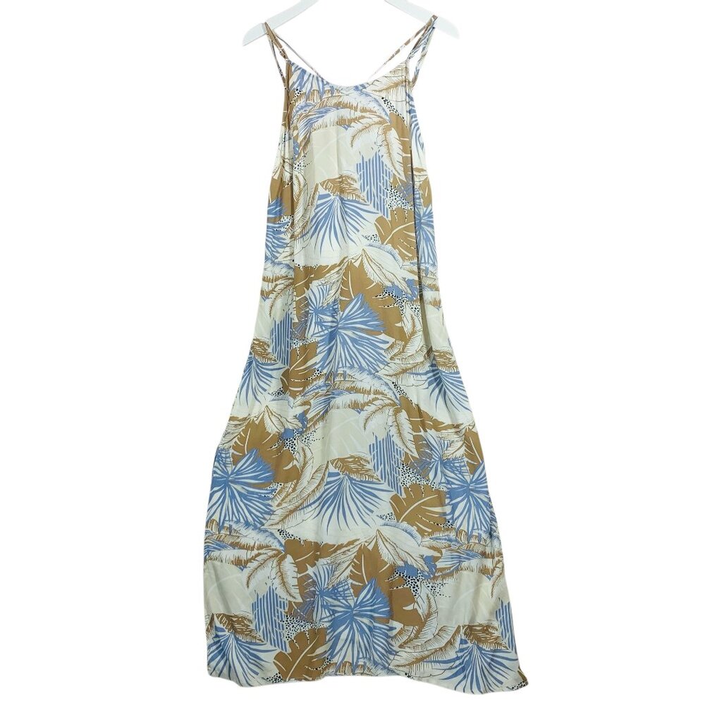 BLACK TAPE Spaghetti Strap  printed Split Sides Dress Women Size large